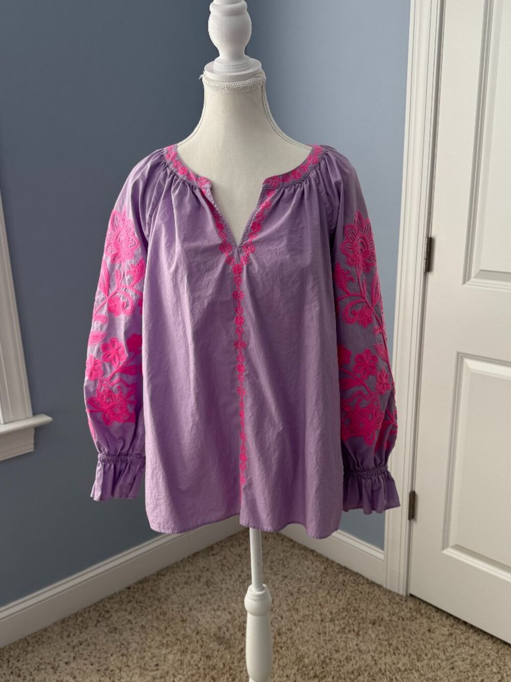 Lilly Pulitzer Bohemian Ravina Tunic Top In Purple Iris Size M View 3